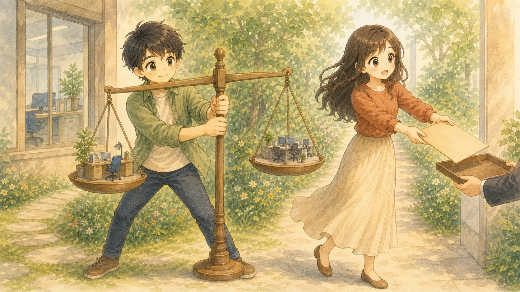 今の会社と新しい条件を天秤で比べ合わない提案を返すKとU