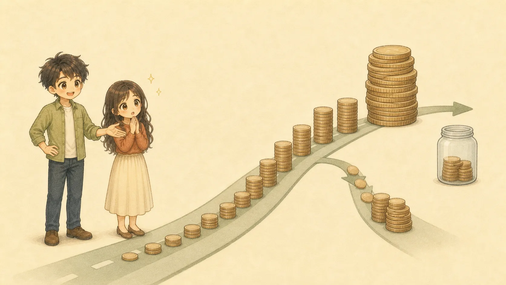 長い会社員人生で税金と社会保険料の負担が積み上がるイメージ