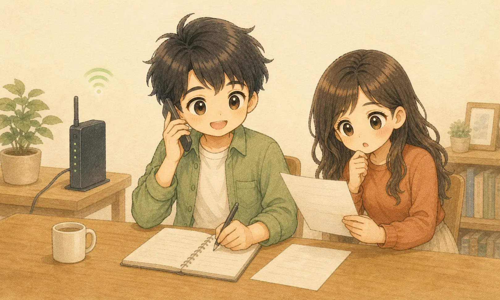 回線を解約する前に電話で継続条件を確認するKとU