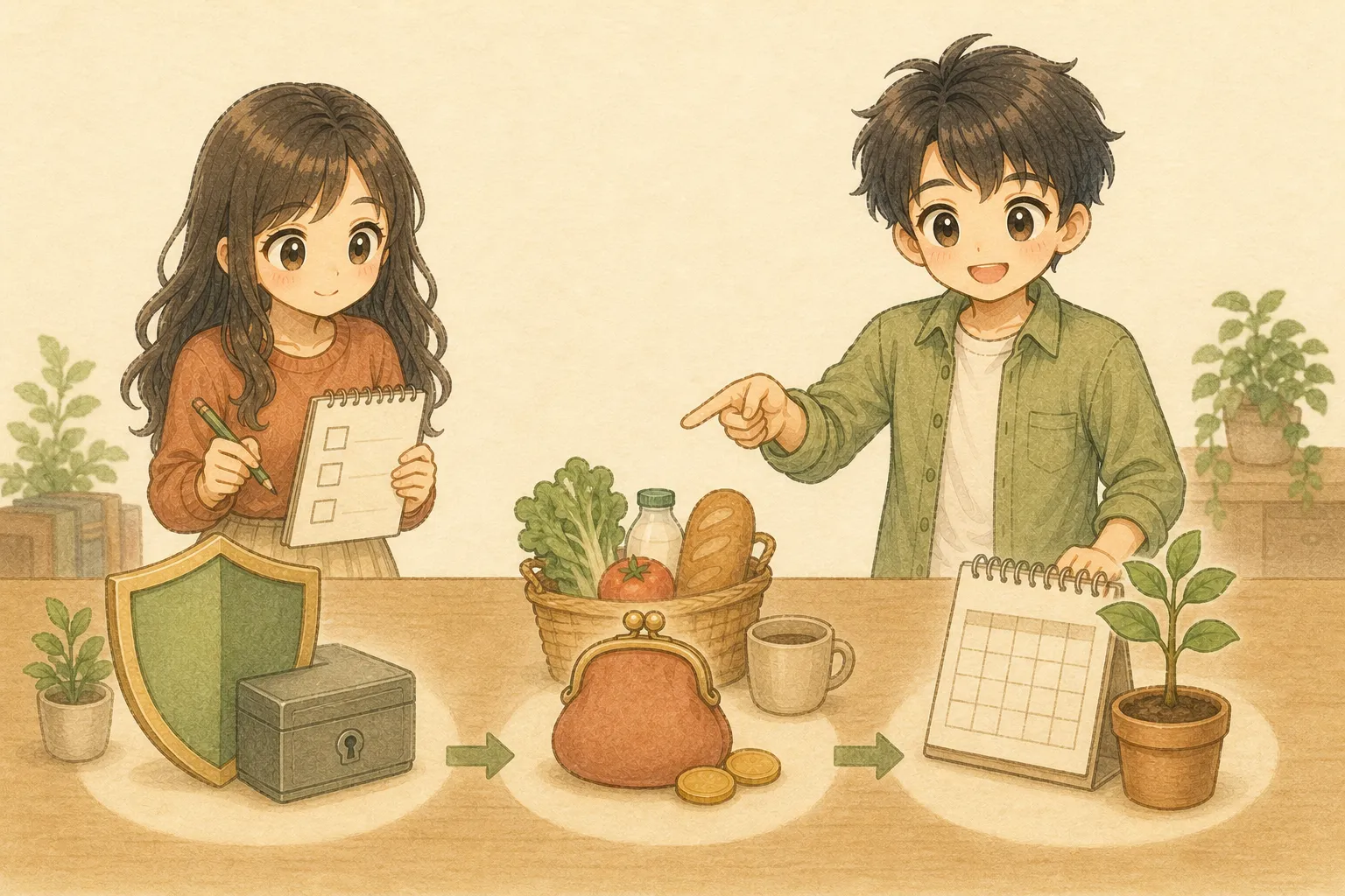 積立を始める前に三つの確認項目を点検するKとU